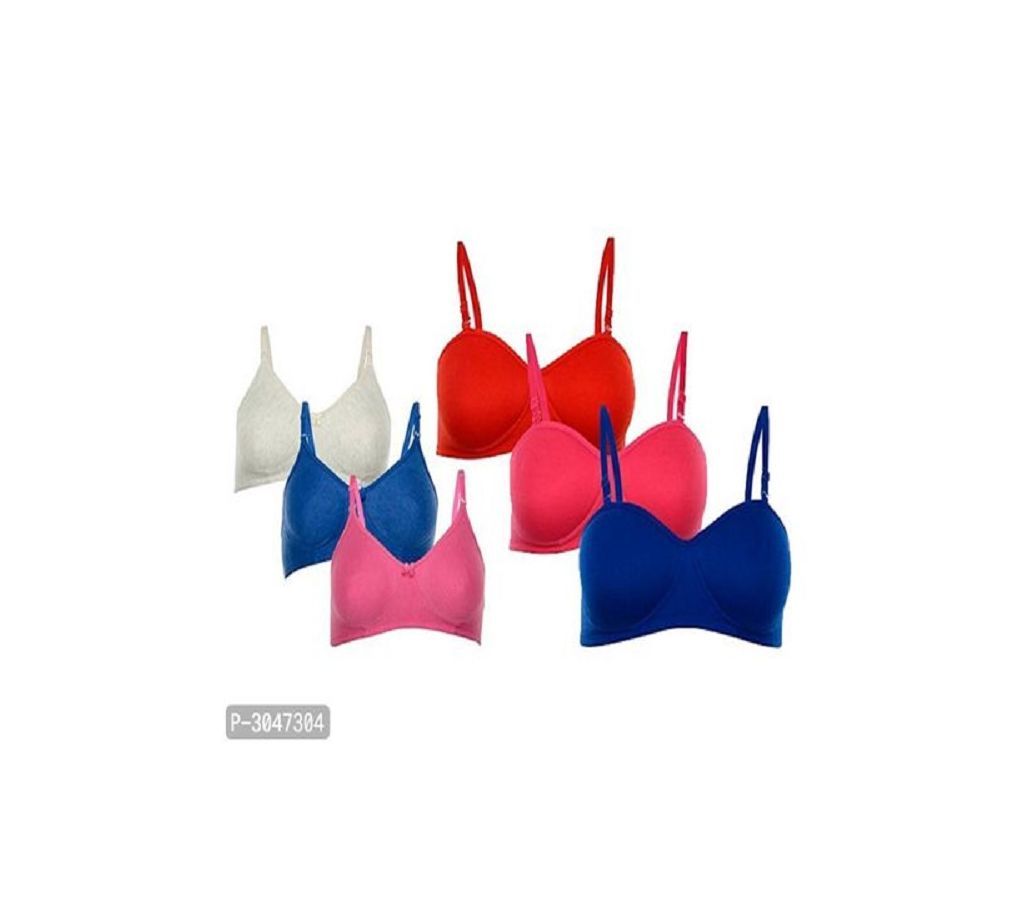 Multicolor Cotton Air Bra For Women 6 PCS.,.