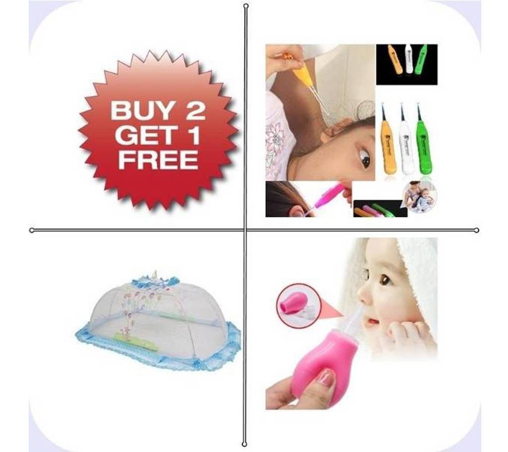 Ear Cleaner + Mosquito Net + Nasal Vacuum