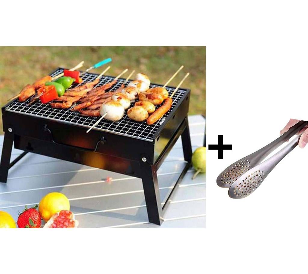 Portable BBQ Stove + Steel food clip