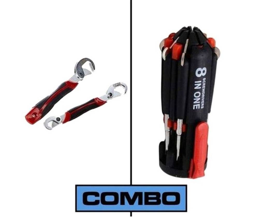 Snap Grip + 8 in 1 Portable Screw Driver Combo