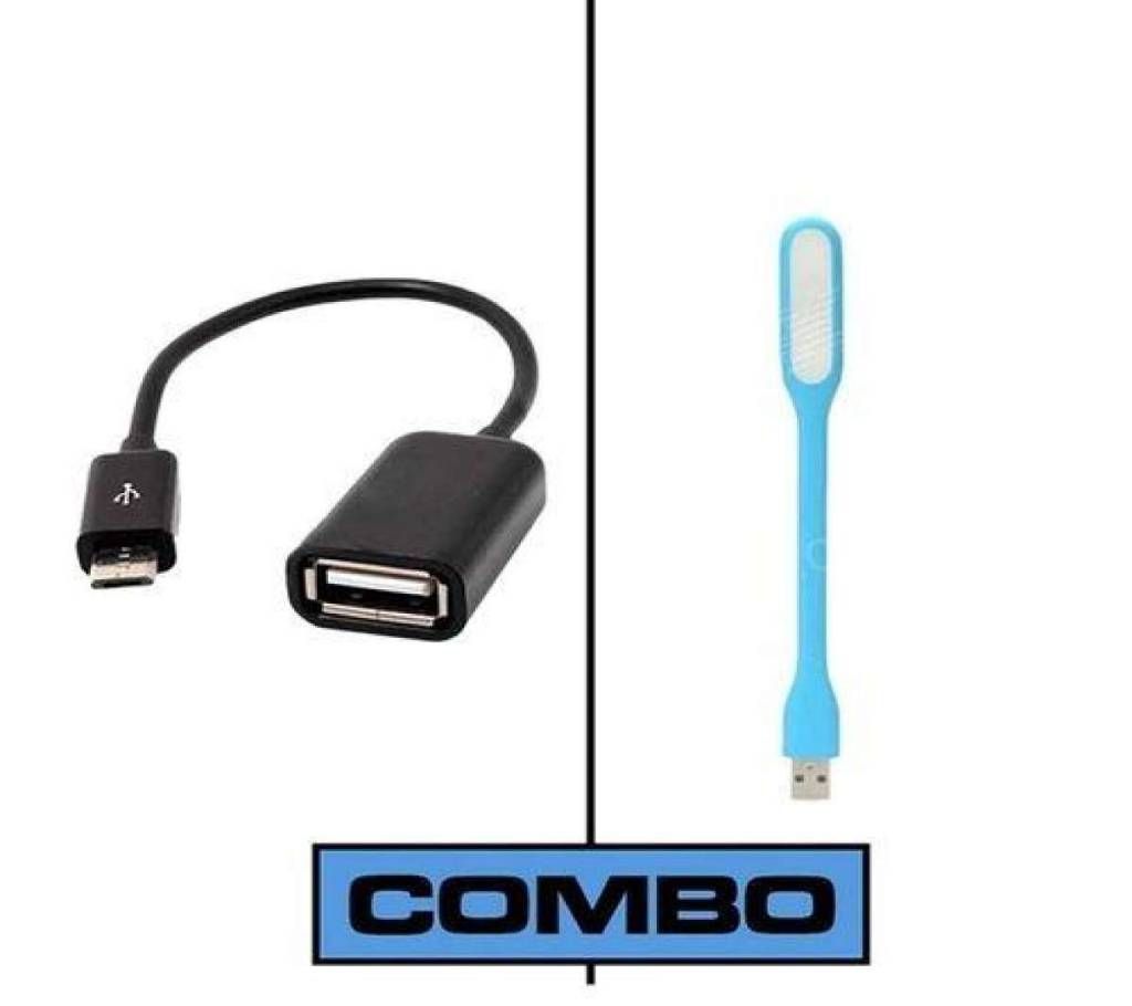 Combo of OTG Cable and USB Light