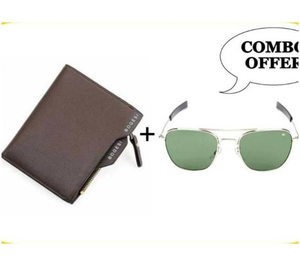 Combo of Wallet & AO copy Sunglasses