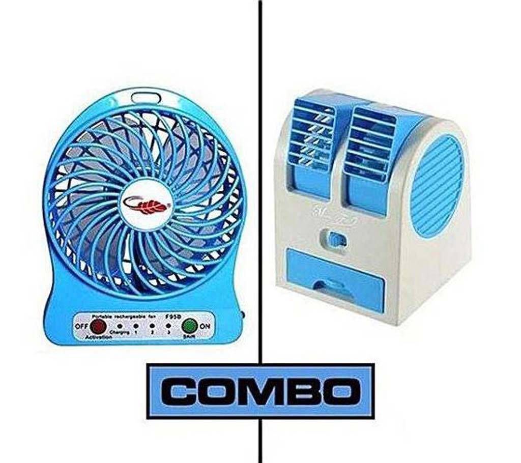 Combo of Mini Air Cooler and Mini Fan 