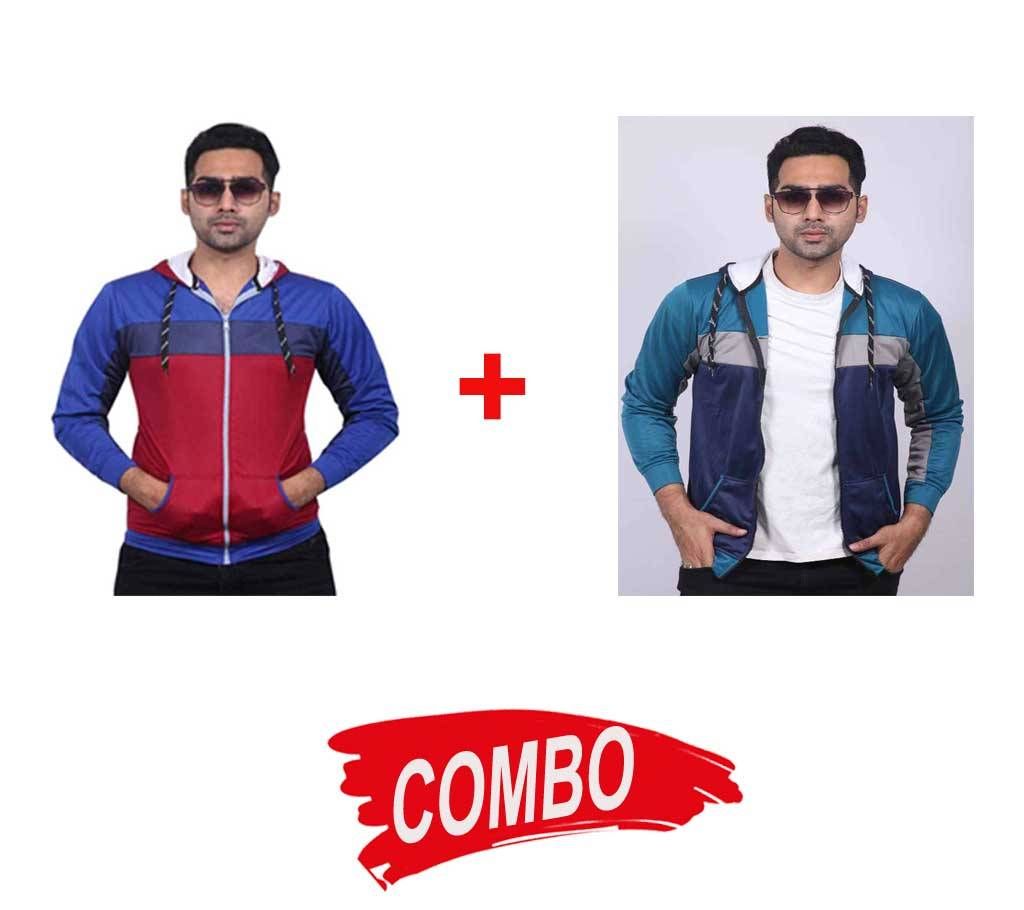 Menz stylish  full sleeve Hoddie + Menz full sleeve Hoddie-Red Combo Offer 