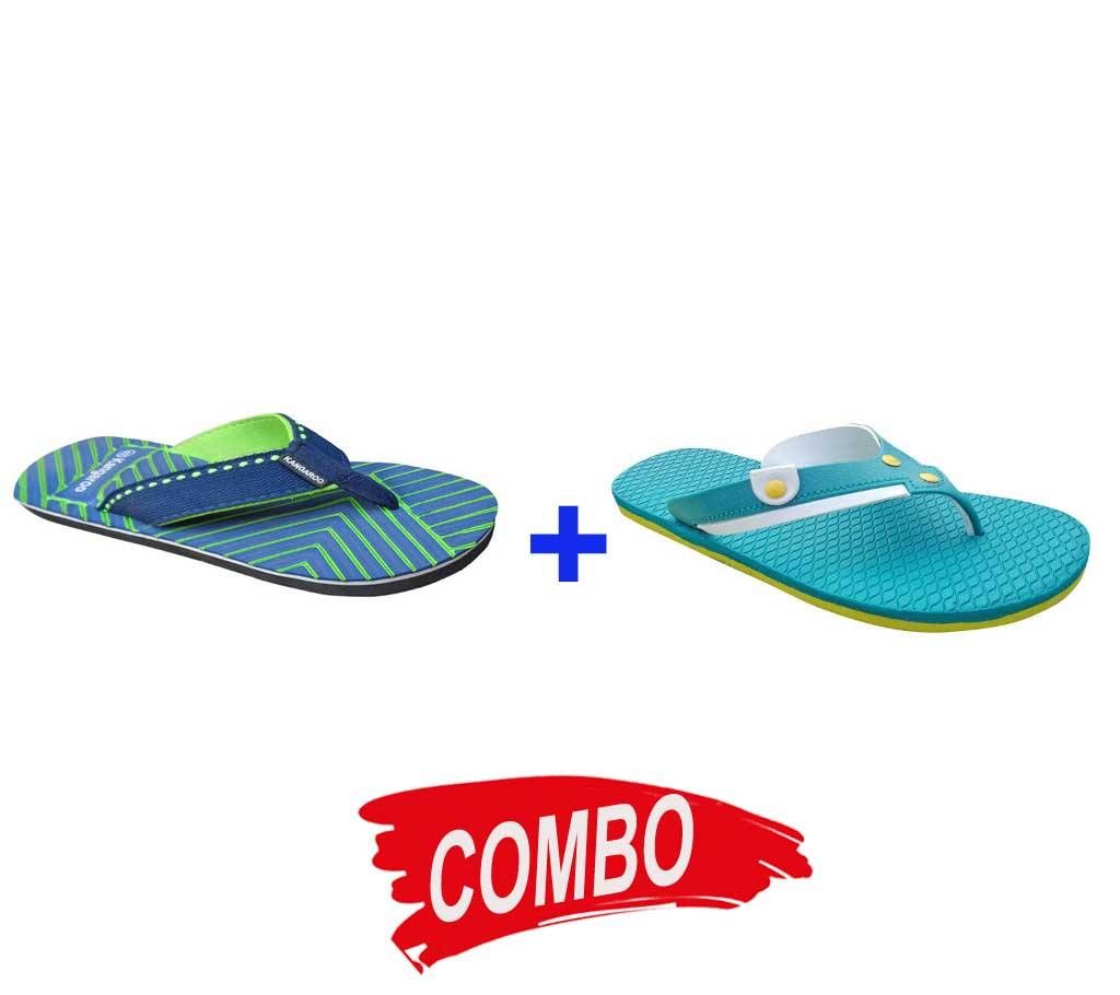 Green PVC Sandal for Men Eva Fluorescent Green EVA Sandal for Men Combo Im02
