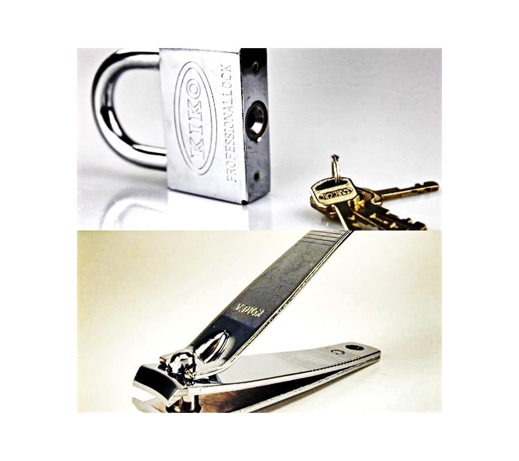 1pis Kiko brand security lock and 1pis S S Still nal sharpener.