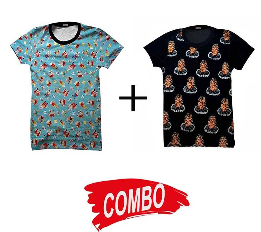 Men's Half Sleeve Cotton T-Shirt (2 Pieces) Combo Offer