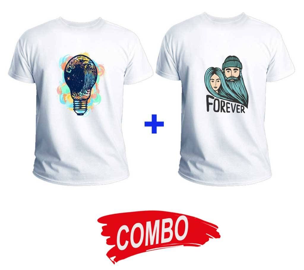 Men's half sliv T- shirt + Men's half sleeve T- shirt Combo Offer