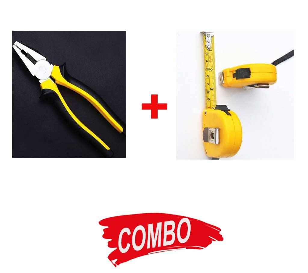 measuring tape 3m + Heavy Duty Combination Pliers  6" Combo Offer 