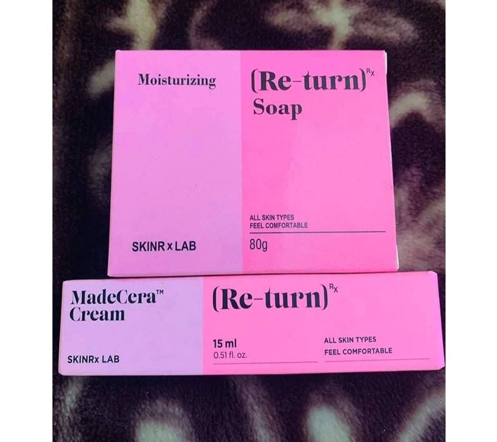  Re-turn MadeCera Cream 15ml and Re-turn moisturizing soap 80gm Combo offer 