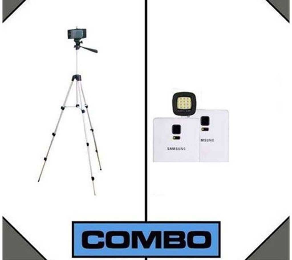 Combo of 16 LED Selfie Flash Light & Mobile Tripod 