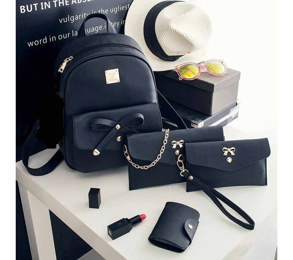 4 In 1 Ladies PU Starter Backpack