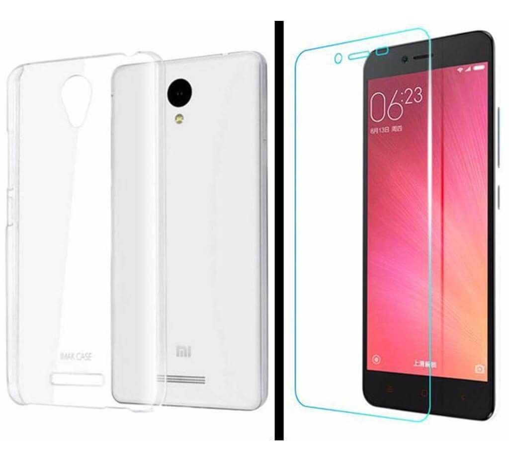 Screen Protector Glass + Back Cover Combo