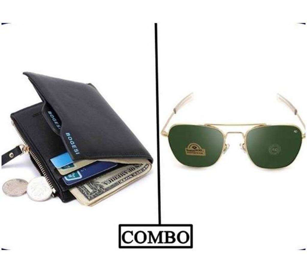 Bogesi wallet+ AO sunglasses copy combo 