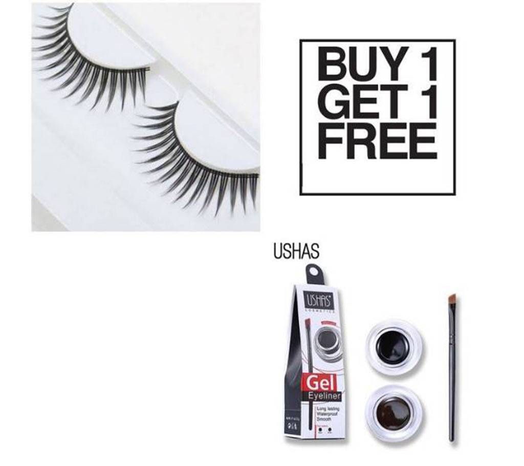 Buy One Eyeliner Gel Get One Eye lash Papri Free