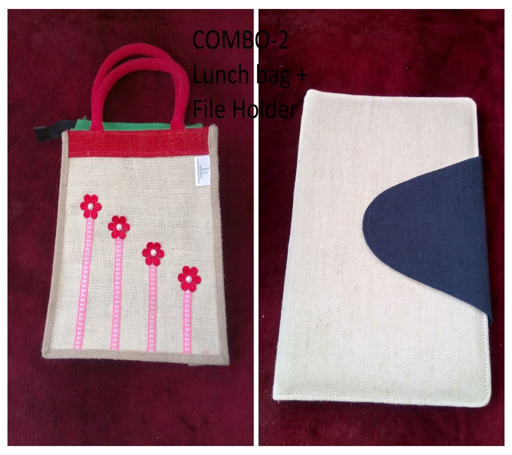 Lunch Bag and File Holder made by Jute(Combo-2)