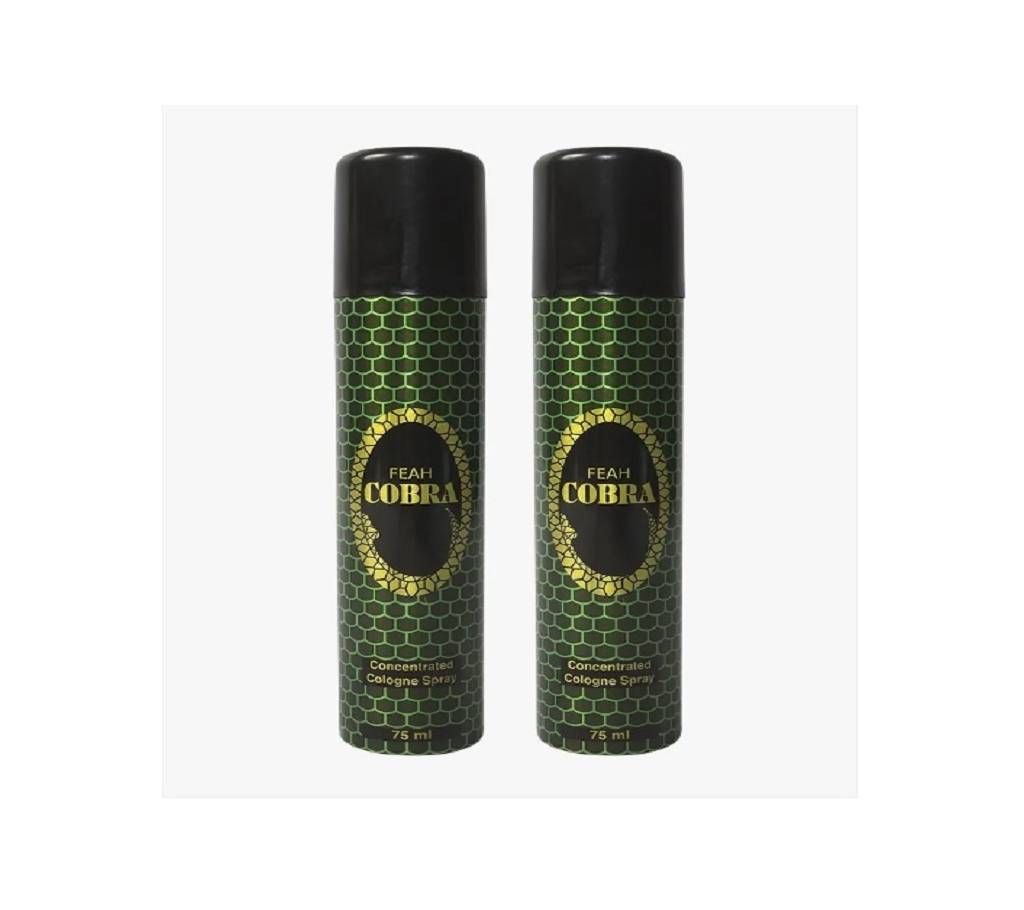 Cobra Body Spray For men - 02 pcs combo Set 75 x 2 ml . (UAE)