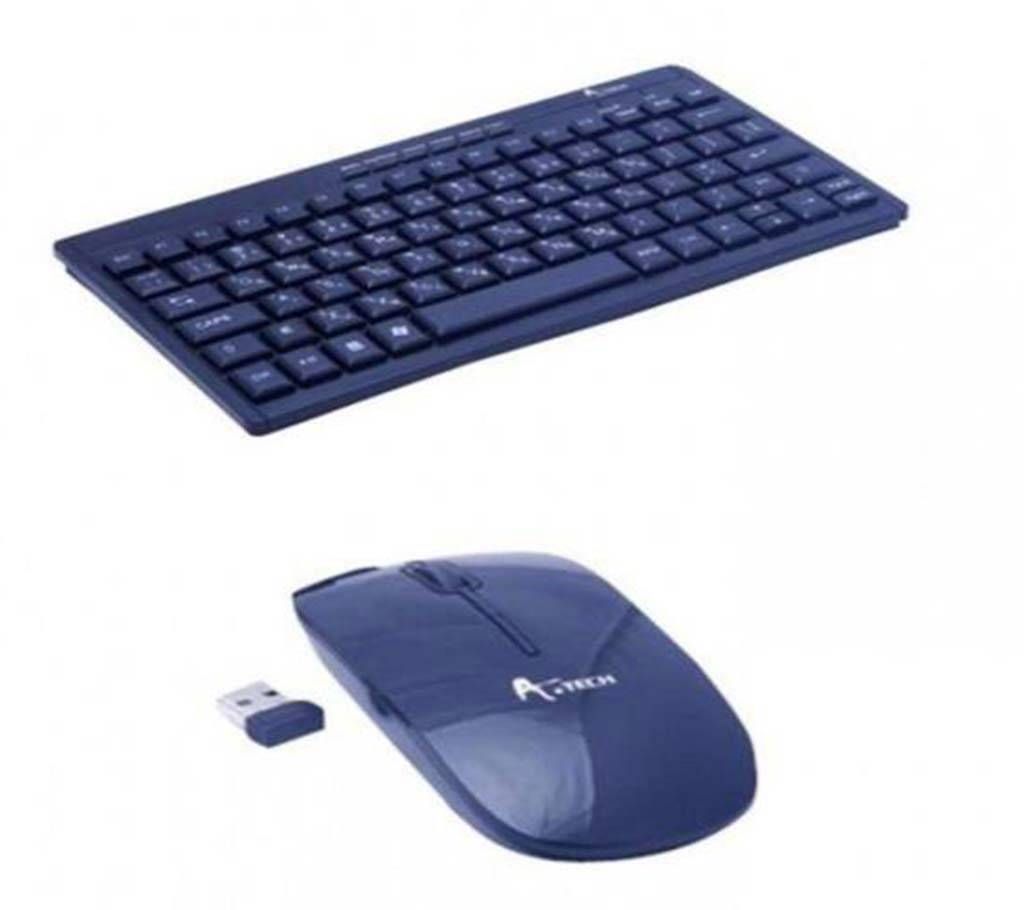 A.Tech 2.4GHz Slim Wireless Mouse+Keyboard Combo