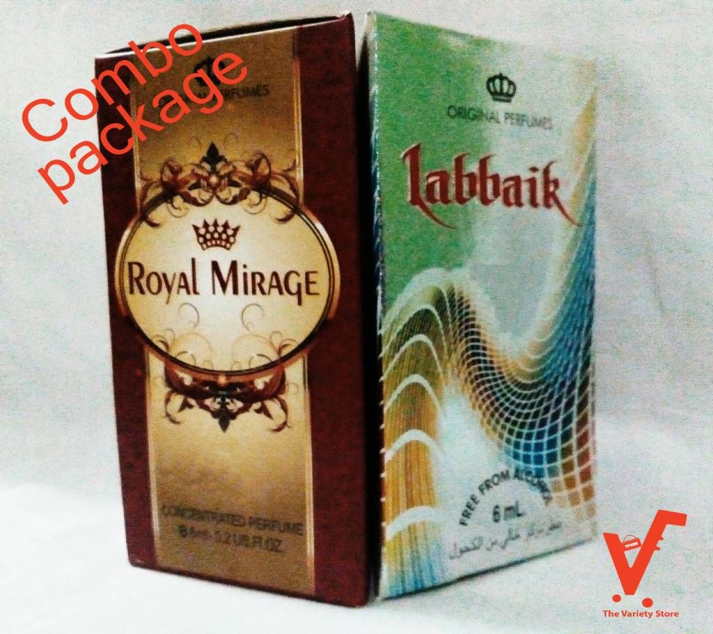 Labbaik+Royal Mirage Attar 6ml each Bangladesh