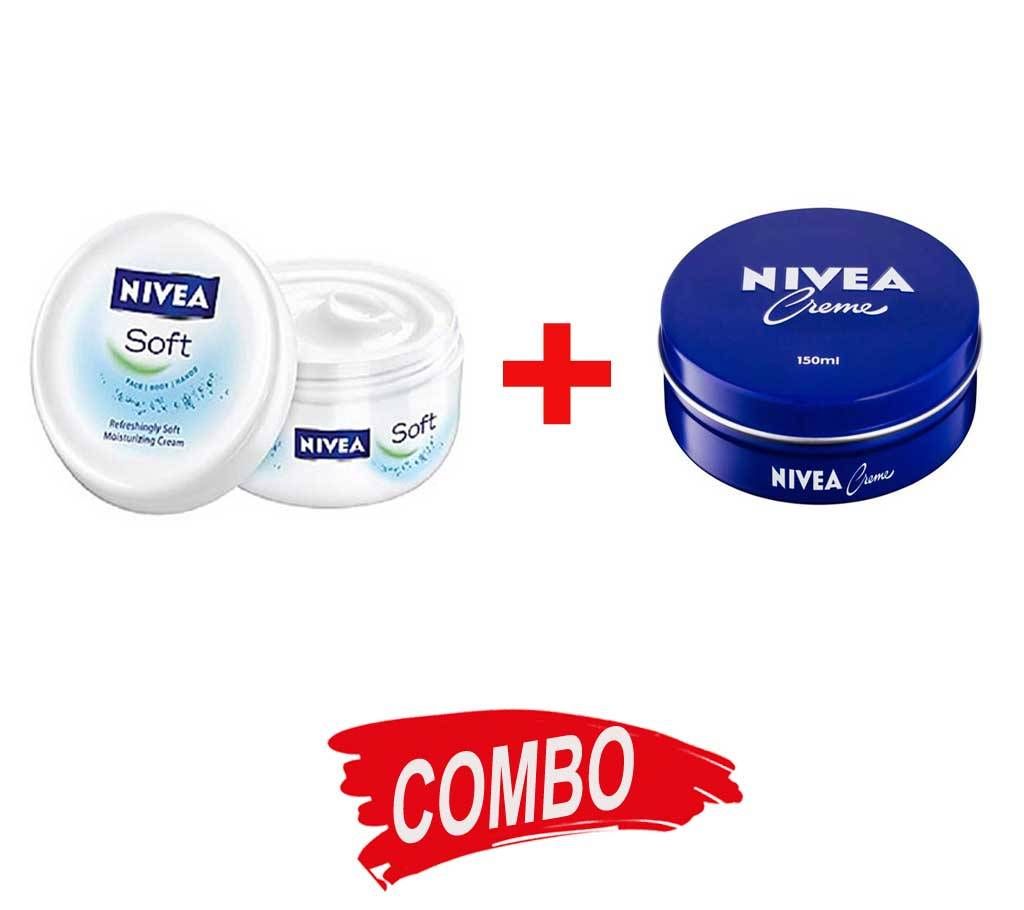 NIVEA Creams 150 ml UAE + Nivea Soft Moisturizing Cream 50ml UAE Combo Offer