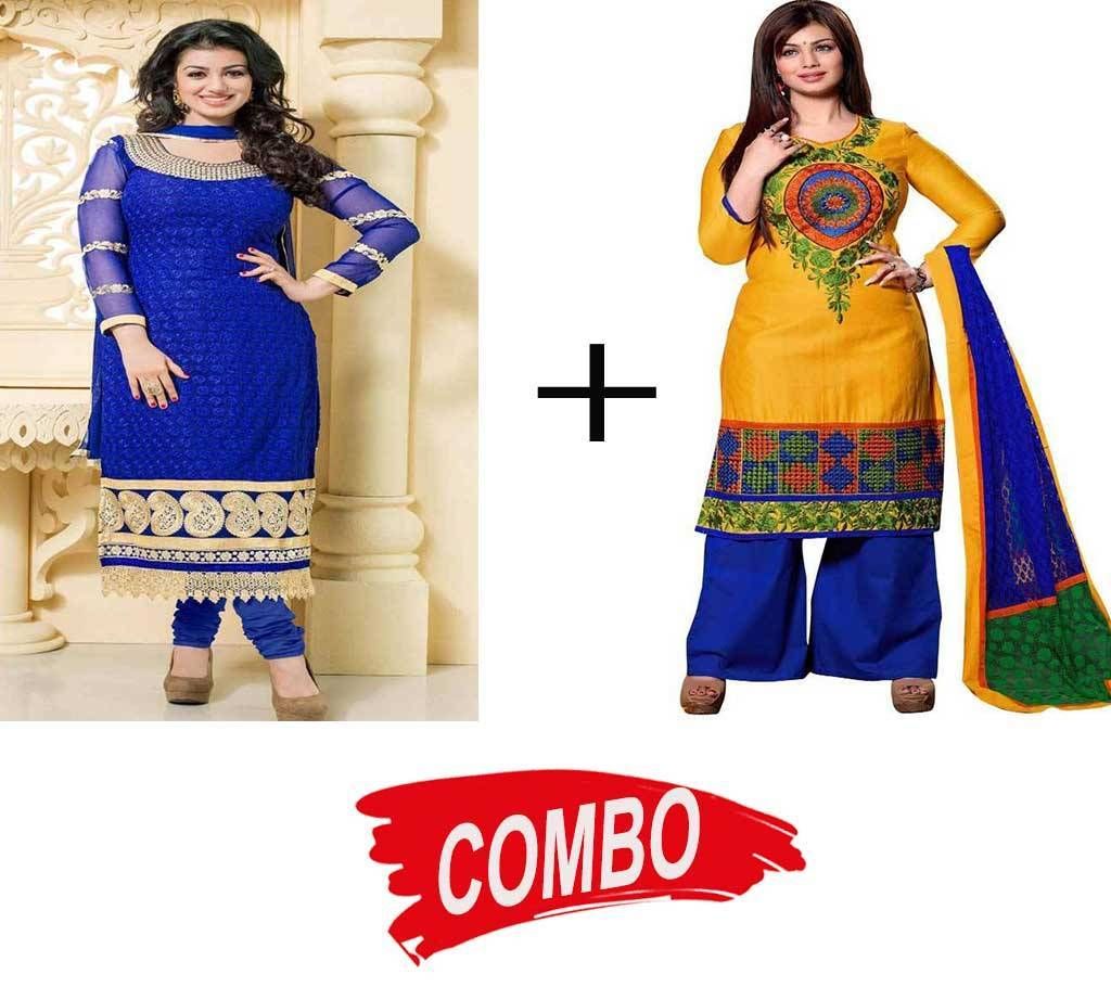Unstitched block printed  combo-6