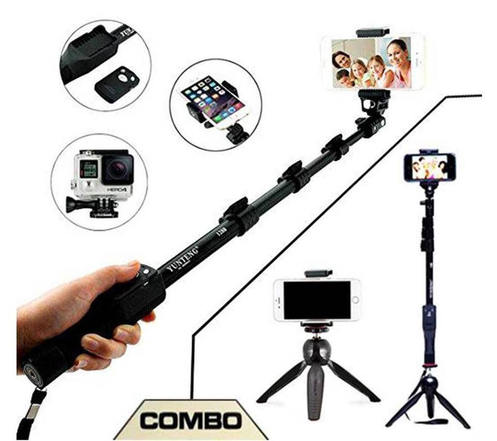 Original yunteng Long selfie stick with  Micro USB Fans