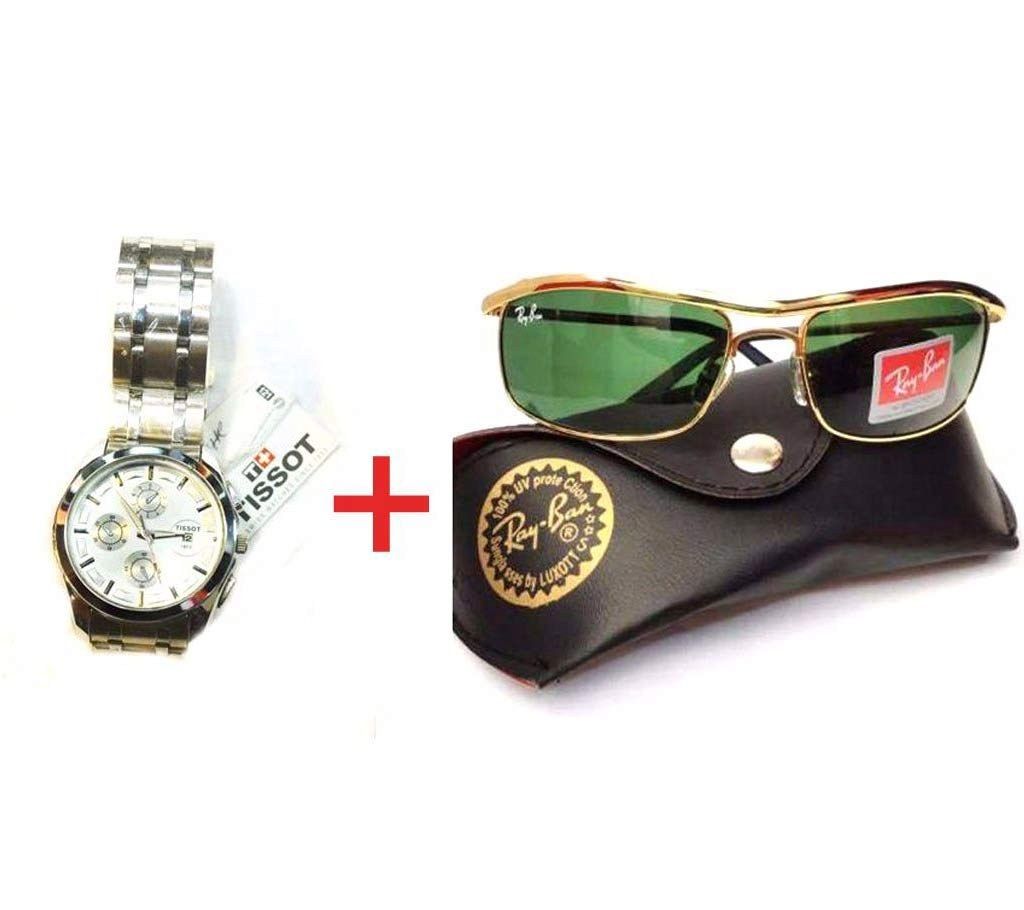 Ray-Ban (copy) sunglasses+TISSOT (Copy) gents watch