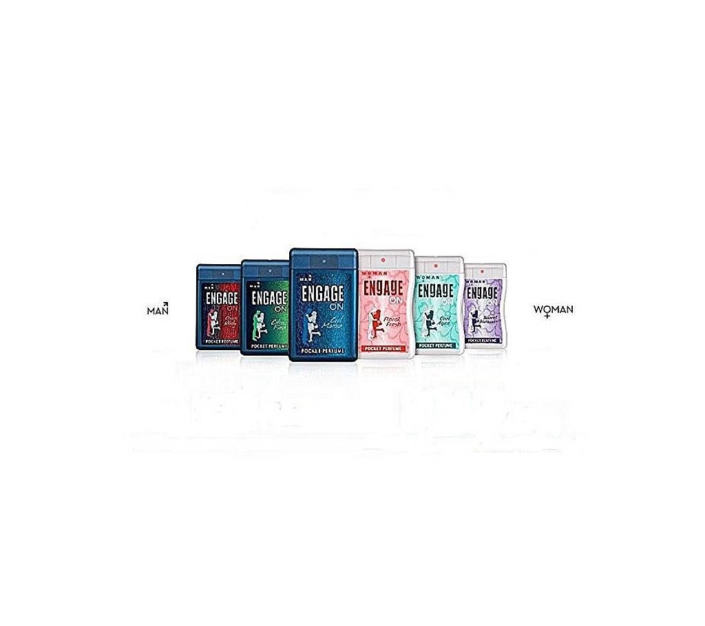 ENGAGE Combo Of 6 On Pocket Perfume For Men and Women - 18 ml India 