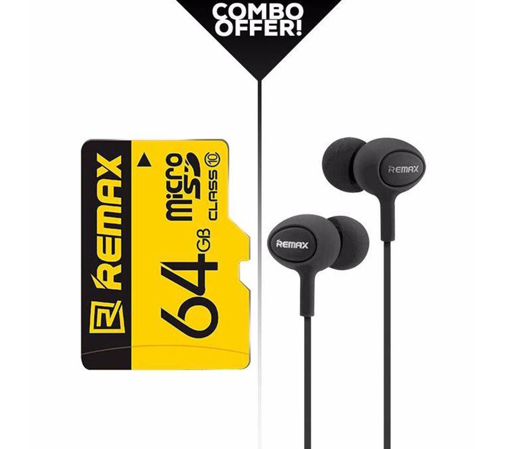 Combo Offer REMAX 64GB & REMAX Earphone