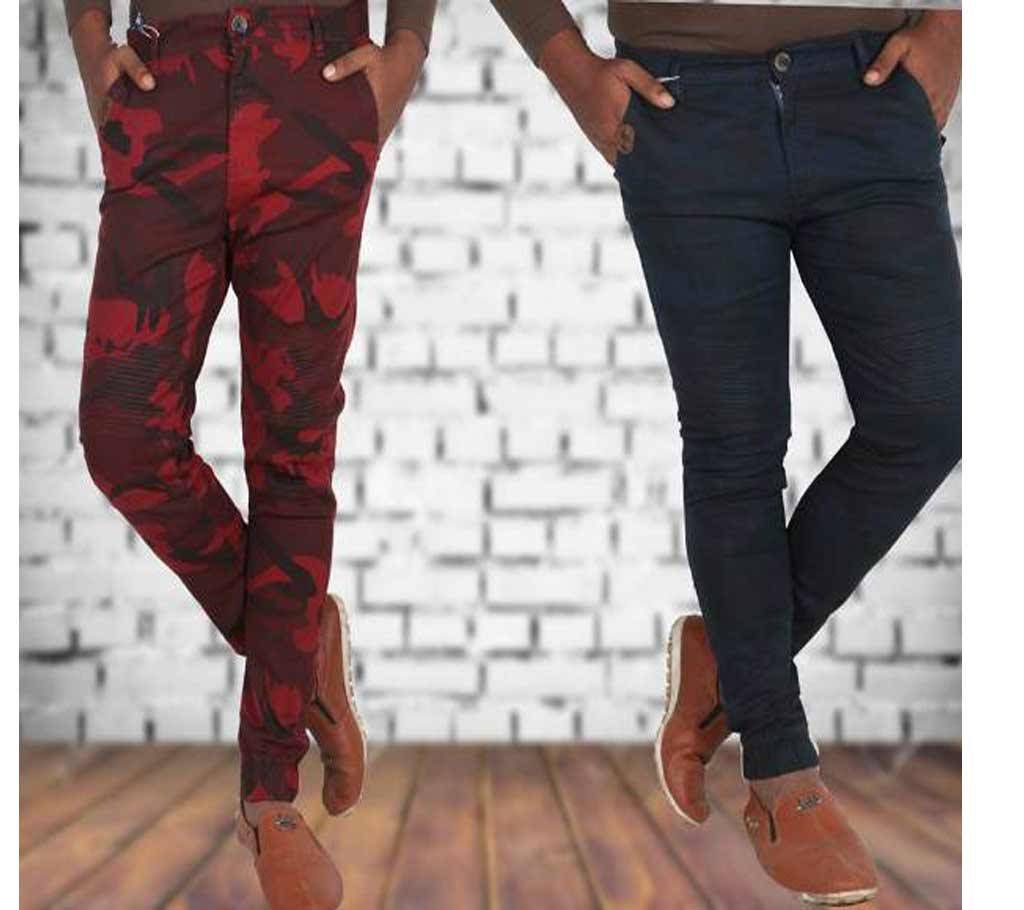 Combo of Menz Slim Fit Stretch Chino pants 
