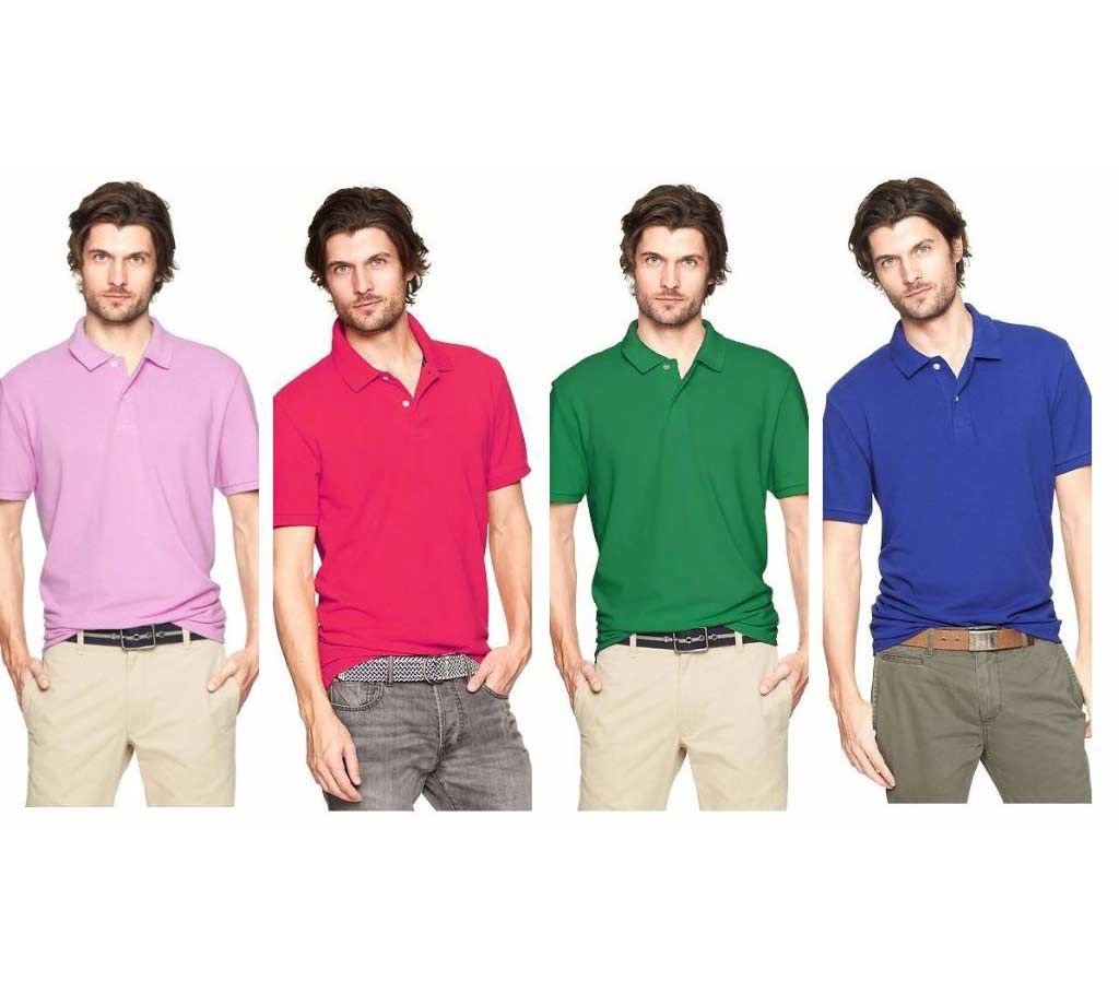 Gents short sleeve polo shirt combo offer (4 pcs)