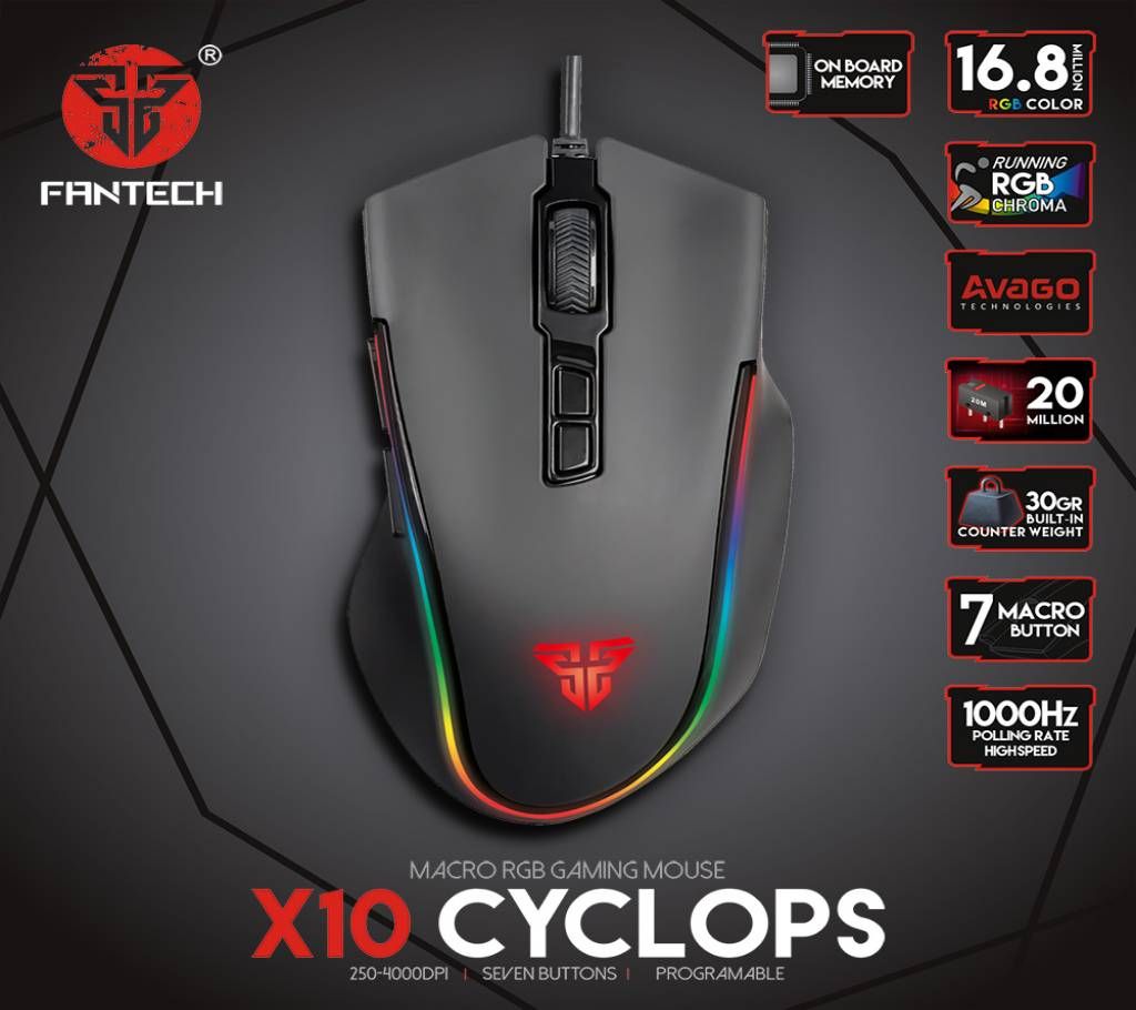 FANTECH CYCLOPS X10 GAMING MOUSE