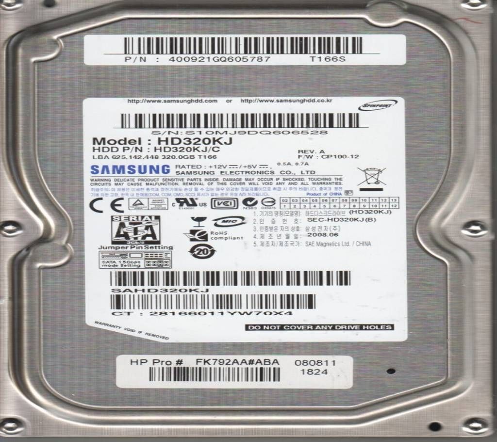 Samsung 320GB SATA HDD