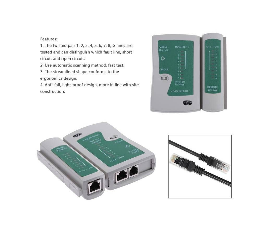 Multifunctional LED Network Cable Tester