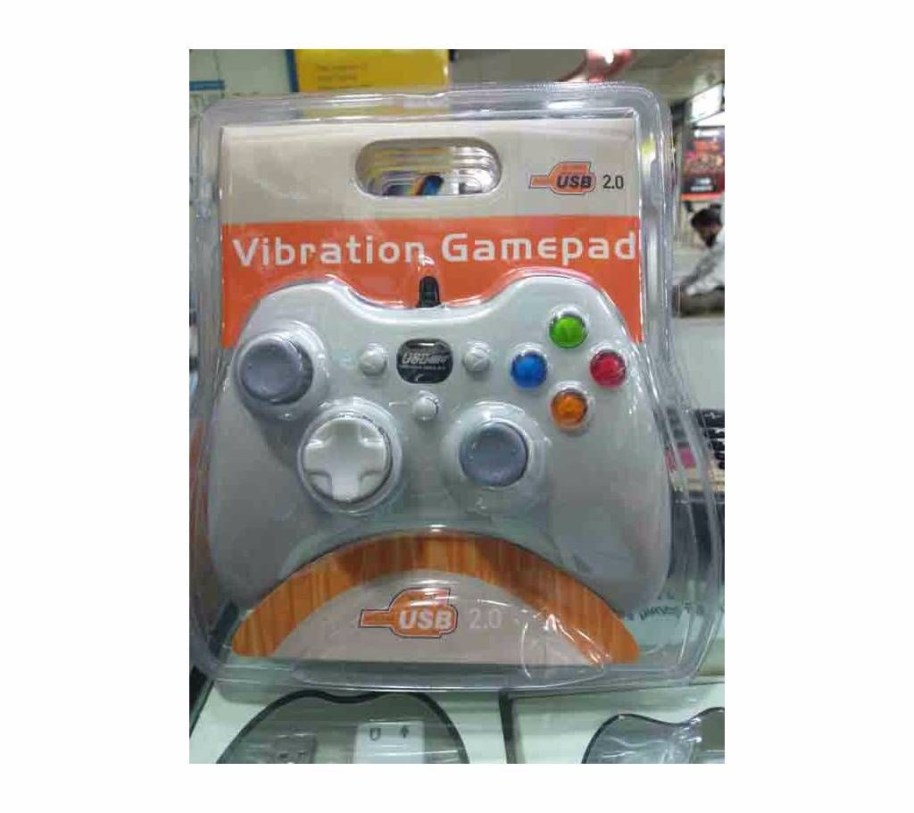 USB 2.0 DUAL SHOCK VIBRATION GAMEPAD JOYSTICK HAND RUMBLE WIRED GAME CONTROLLER FOR PC - WHITE