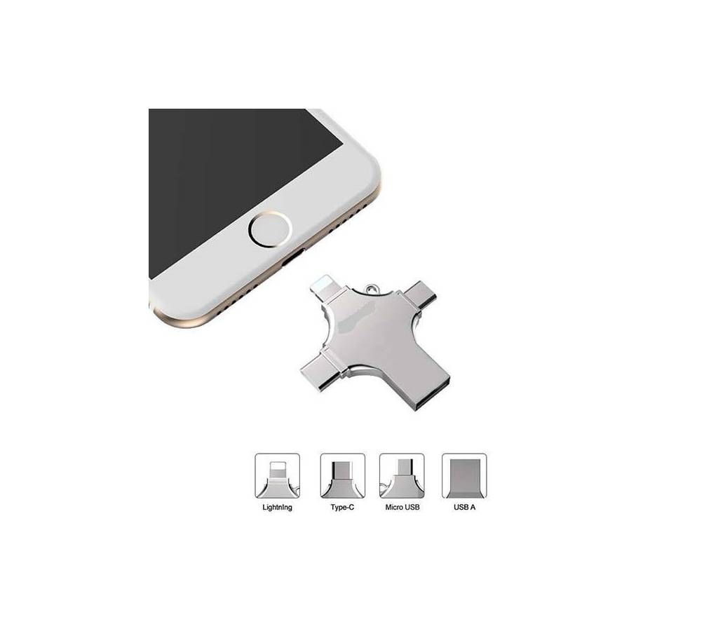 4 In 1 Pen Drive 64GB Built-In Memory OTG Pendrive