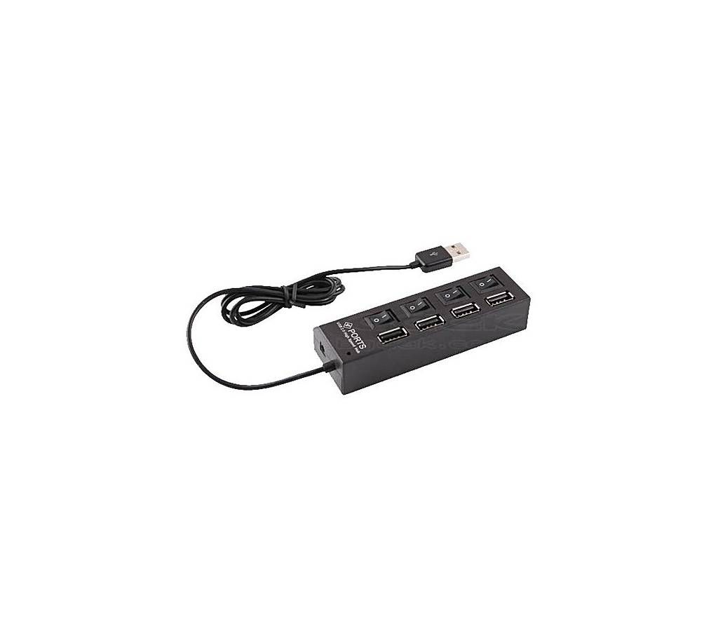 Beacon Usb Hub 4 Port With Switch - Black
