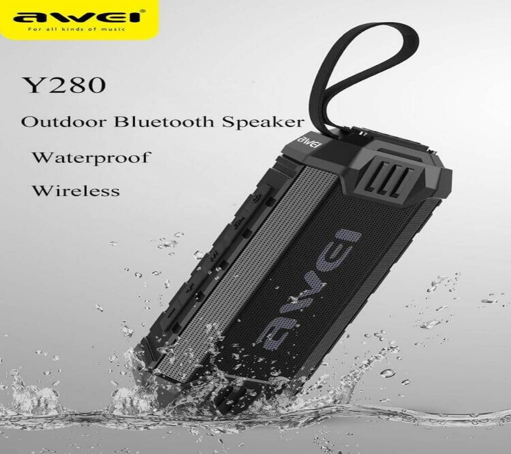 AWEI Y280 waterproof portable outdoor wireless speakers super bass 360 degree