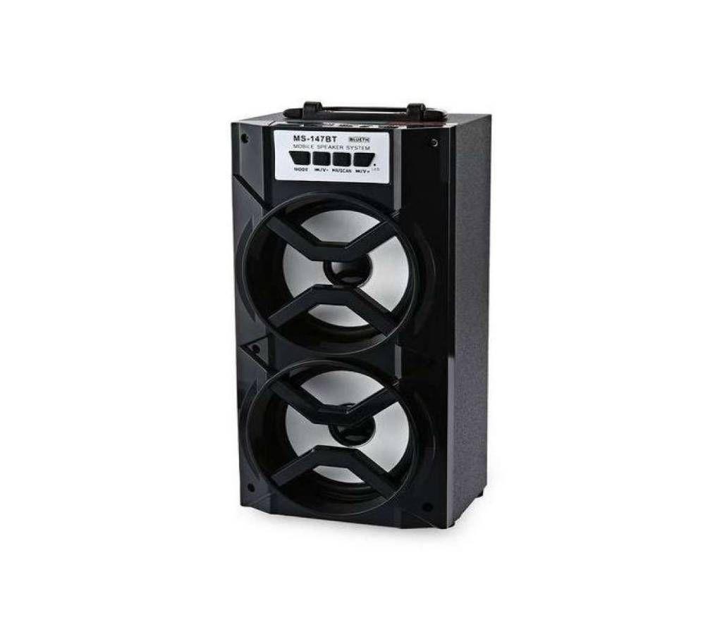 Portable Bluetooth Wireless Super Bass Speaker USB TF AUX FM Radio - Black