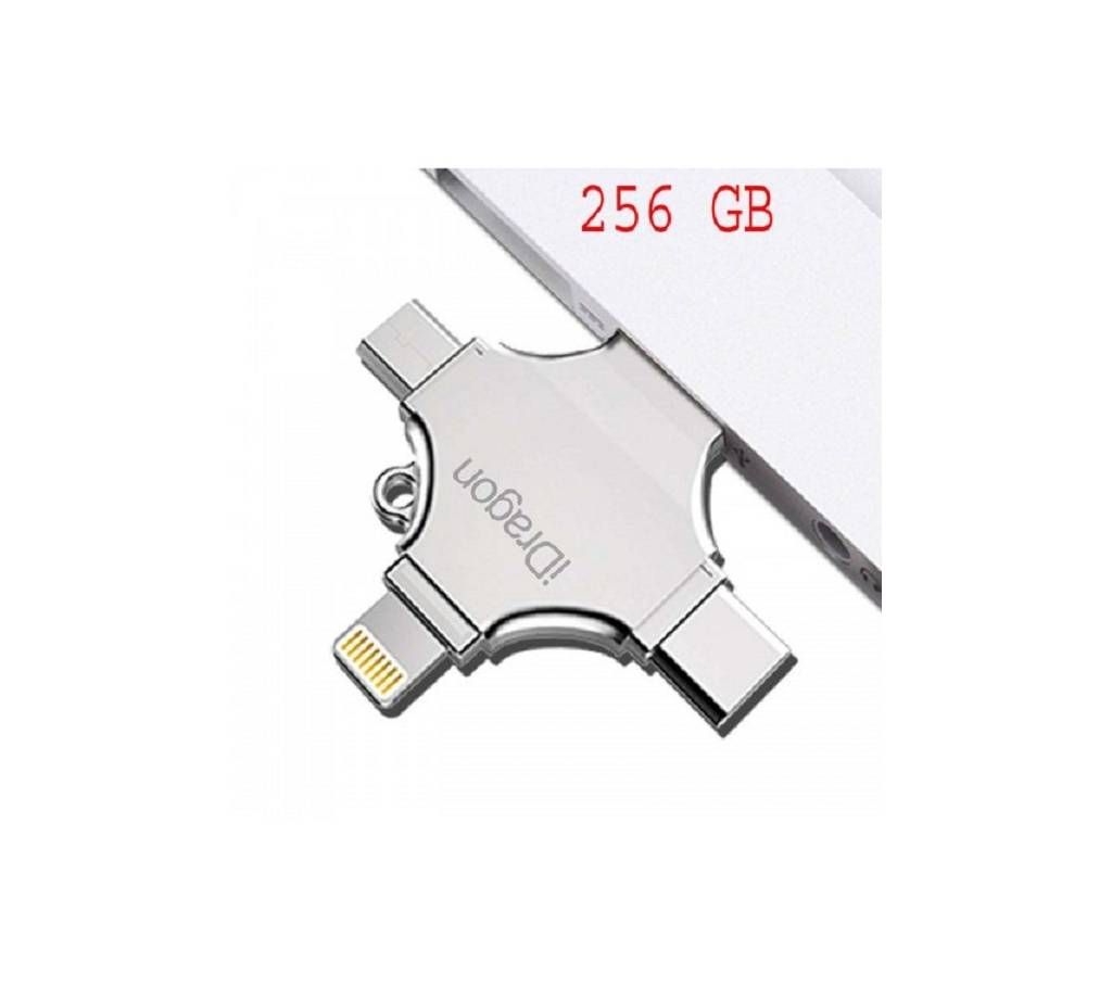 4 In 1 Pen Drive 256GB Built-In Memory Metal Body