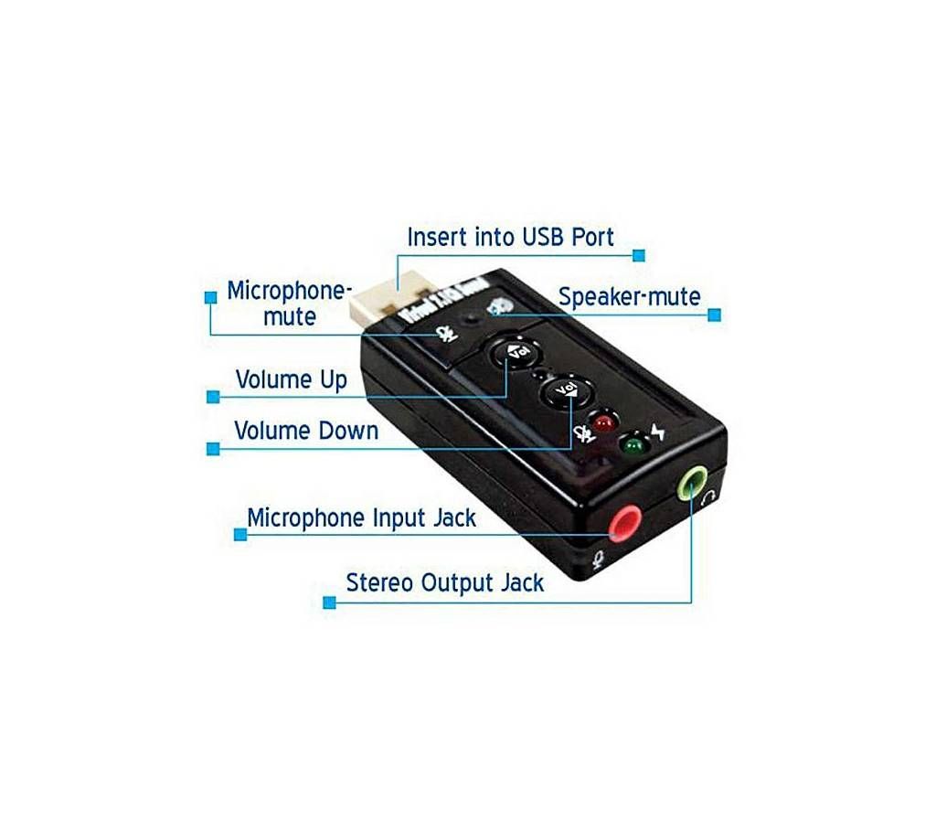 3D Usb Sound Card - Black