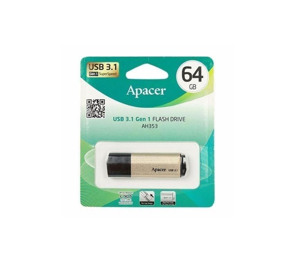AH353 - USB 3.1 Pendrive - 64GB - Black and Golden