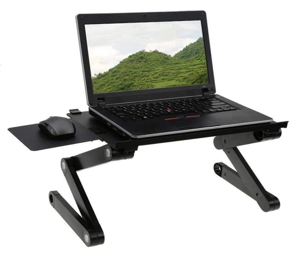 Multi Functional Mobile Laptop Table Stand with mouse pade and two cooling fan