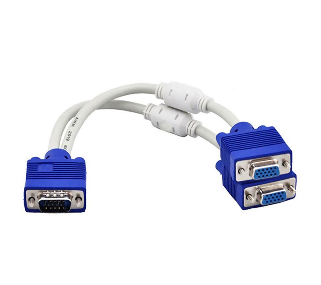 VGA Y  Cable -White and Blue