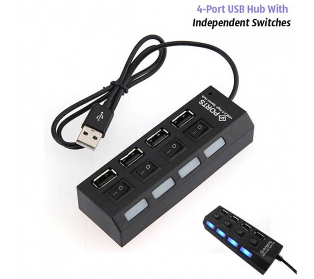 USB Hub 4 Port With Switch