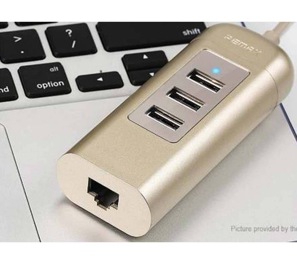 Remax Cati -USB Hub+Ethernet Adapter
