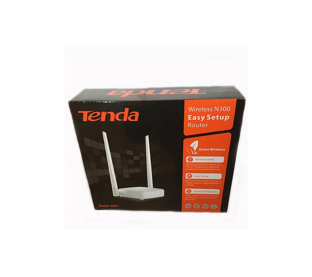 Tenda N301 300Mbps Wireless Router - White