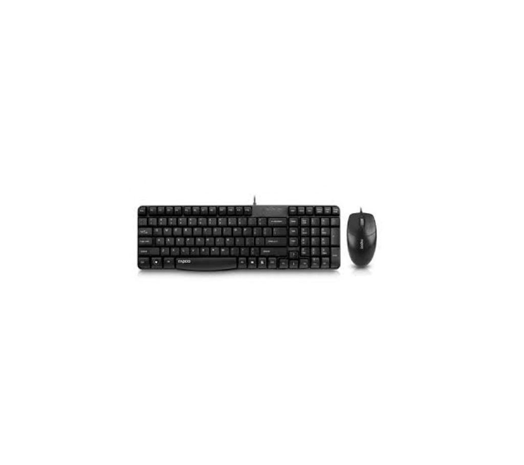 Rapoo N1820 Combo Wired Optical Mouse & Keyboard