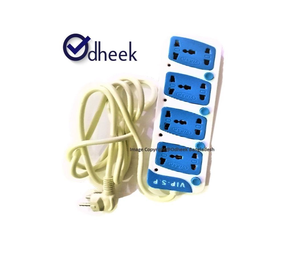 Multiplug Heavy Duty 8 Port  Four 3Pin and Four 2Pin Cable 5M