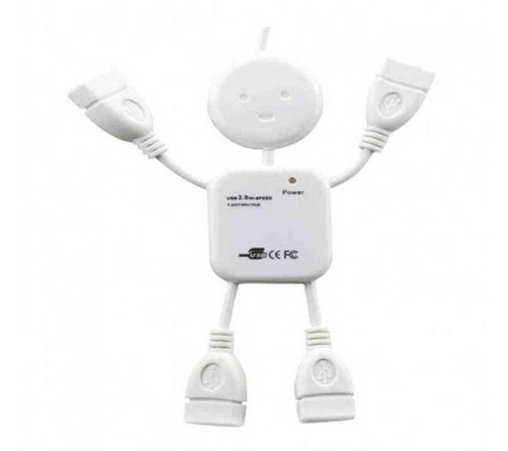 4 Ports Human USB Hub Switch Splitter